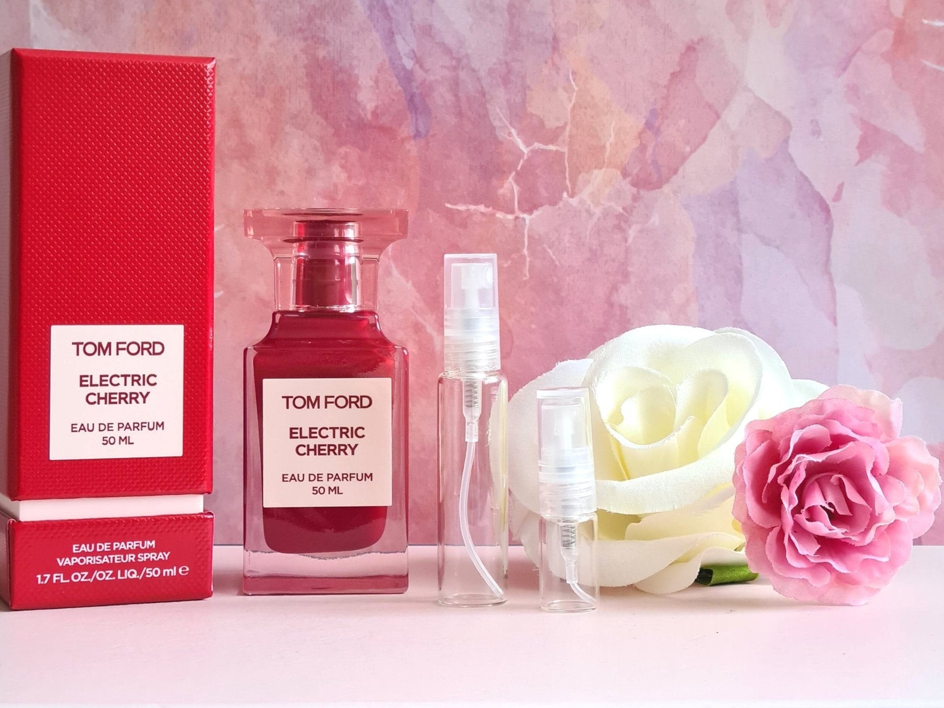 Tom Ford Electric Cherry EDP samples. Perfume travel spray 