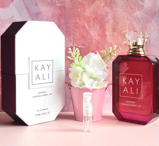 Kayali Lovefest Burning Cherry EDP sample perfume spray. 🍒🌸 - Thewayfarerscents